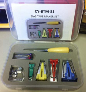 Bias Tape Maker 1/4, 1/2, 3/4, 1" Wide Tools for Hand or Sewing Machine