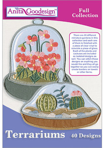 Anita Goodesign 254AGHD Terrariums Multiformat Embroidery Design CD