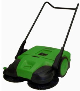 Bissell  BG497 38” Wide Deluxe Triple Brush Push Power Outdoor Sweeper, 13.2 Gallons, 43 Pounds