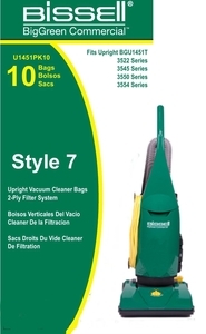 25 Bissell U1451PK25 BigGreen Commercial Upright Vaccum Bags  BGU1451T style 7 