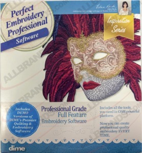 DIME Inspirations PEP Perfect Embroidery Professional Software (Floriani Total Control+)(comparable to former Total Control Plus)
