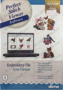 DIME Inspirations PSV Perfect Stitch Viewer Software, Embroidery File Icons (comparable to former Image Maker software)