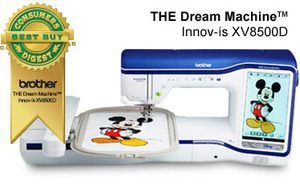 Brother, XD8500, baby lock destiny, bldy, Brother innov-is XV, Demo, Sewing, Quilting, 9.5x14, Embroidery, Machine, 10"LCD 2xFaster, DropLight +Roller Bag, PED Next, 8x8"Hoop , Brother XV8500D Demo InnovEye Chrome Dream Embroidery Quilting Sewing Machine,