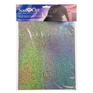 Brother ScanNCut CATH01 Iron-on Sheets 8.5x11" Holographic Vinyl Cutting Materials, 4 Colors for Scan N Cut CM650 550 500 250 100