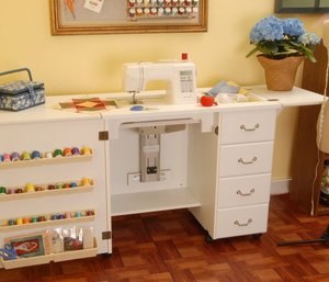 Arrow 351 Norma Jean Sewing Machine Cabinet White 3 Position Air Arrow 351 Norma Jean Sewing Machine Cabinet White 3 Position Air Lift Platform 4