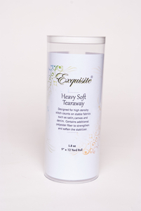DIME, Exquisite, H340910K, 9" x 10 yards, Heavy, Soft Tearaway, White, 1.8 oz, Stabilizer