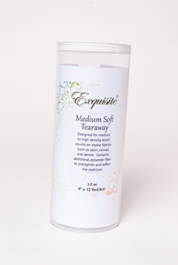 DIME, Exquisite, H350910K, 9" x 10 yards, Medium, Soft, Tearaway, White, 1.5 oz, Stabilizer