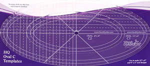 Handi Quilter HG00619 Ruler Template C  Oval Sizes 8x4" and  12x 6"