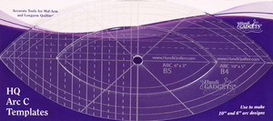 Handi Quilter Arc Ruler Template C6" & 10" for Longarm Quilting Machines