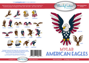 Purely Gates PG5301 Mylar American Eagles Embroidery Designs CD