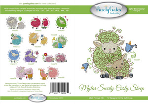 Purely Gates PG5080 Mylar Swirly Curly Sheep Embroidery Designs CD