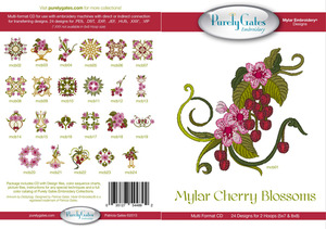 Purely Gates PG4892 Mylar Cherry Blossoms Embroidery Designs CD