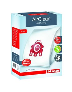 Miele 10123220 AirClean 3D Efficiency Dust Bag, Type FJM, 4 Bags & 2 Filters