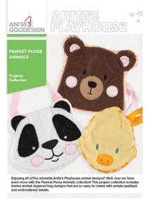 Anita Goodesign PROJ85 Pawket Purse Animals