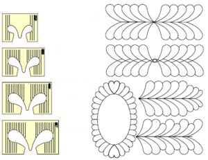 Westalee WT-F Feather Template Ruler Choose One Size 2, 3, 4, 5"