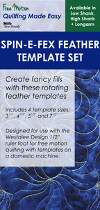 61411: Westalee WT-SFXF Set Spin-e-fex Feather Templates Set of 4
