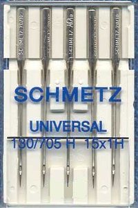 Schmetz 130-G5-110 5-Pack Universal Sewing Machine Needles Size 110/18