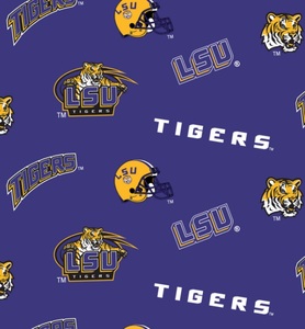 Sykel LSU-045 College Prints 100% cotton by the yard