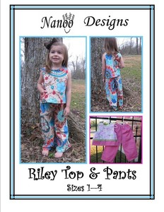 Nanoo Designs Riley Top and Pants Sewing Pattern sz 1-4