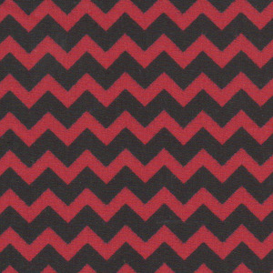 Fabric Finders 15 Yd Bolt 9.33 A Yd 1461 Red/Black Chevron 100% Pima Cotton Fabric 60 inch