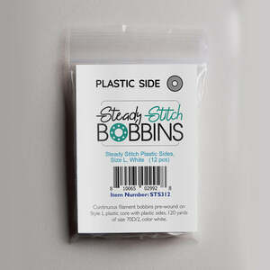 DIME, Exquisite, EX312, Steady Stitch, STS312, White, Style L, Plastic Bobbins, 12 per pack