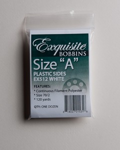 DIME, Exquisite, EX512, White, Style A, Plastic Bobbins, 12 per pack