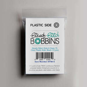 DIME Steady Stitch STS612 Black Style A Plastic Bobbins (12 per pack)