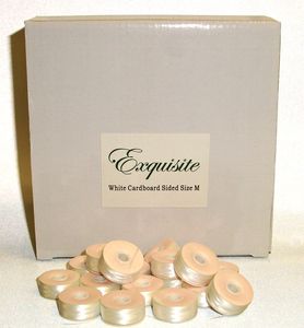 DIME, Exquisite, EX700, White, Style M, Cardboard Bobbins, 144 per box