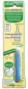 Clover CL4720 Refill Chaco Liner Cartridge, Pen Style Blue