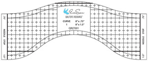 Eversewn QRLT001 QR Reverse-A-Rule Curve 1 Longarm Template Ruler 1/4" Thick for Longarm Free Motion Quilting Machines
