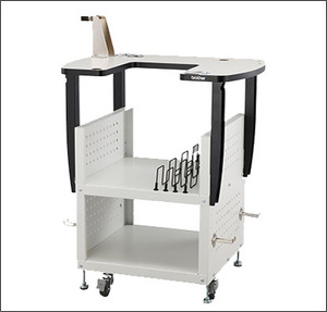 63967: Brother PRNSTD2 New Style Stand +Wood Table Top for PRS100 PR600 PR1000 PR1050X PR1055X & Babylock