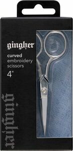 6602: Gingher G-4C 4" Curved Blades Embroidery Scissors, Thread Trimmers