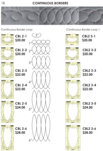 Sew, Steady, Westalee, CBL, Continuous, Loop, Borders, Template, Ruler, Sizes, free, motion, quilting, no, long, arm