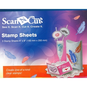 Brother, Scan, N, Cut, CASTPS1, 3, Pack, Stamp, Sheet, 6x8", CASTPKIT1, Start, Kit