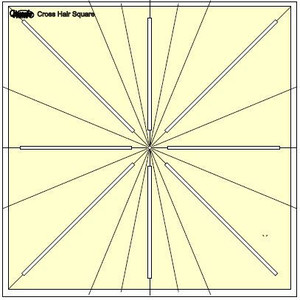 64354: Sew Steady CHS12.5" 8 Point Westalee Cross Hair Square Marking Tool Ruler Template