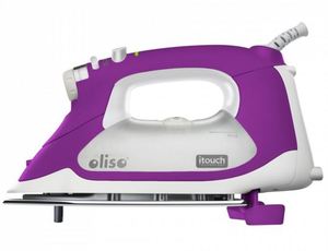 WHITE/Orchid Purple-OLISO SMART IRON 18, Oliso TG-1100 Continuous Steam Burst iTouch Smart Iron Has Legs! Orchid Purple