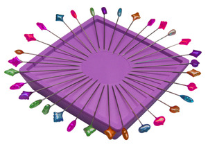 Zirkel Purple ZIRKELPUR, Magnetic Pin Holder by Marti Monti