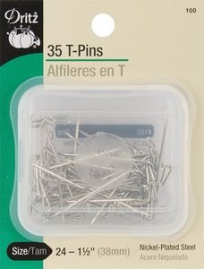51687: Dritz D100 T Pins 1-1/2-Inch (38mm) 35-Piece Box