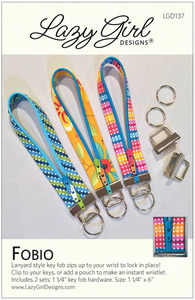 65149: Lazy Girl Designs LGD137 Fobio Pattern, includes 2 sets nickel key fob