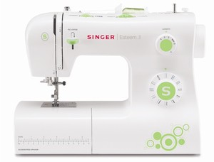 Singer 2273FS 23 Stitch Esteem II Mechanical Sewing Machine, Serviced, 1 Step Buttonhole, Auto Threader, Auto Tension, 5 Feet