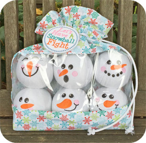 Embroidery, Garden, Snowman, Snowball, Set, fleece