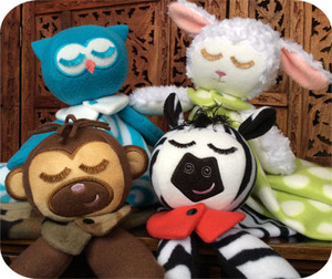 Embroidery Garden #51 Lullaby Blanket Babies Set 1 Lamb, Monkey, Owl Zebra Embroidery Designs on CD