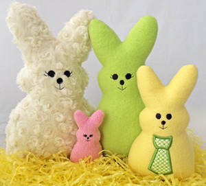 Embroidery, Garden, Bunny, Softies, fleece, easter