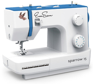 EverSewn Sparrow 15, 32 Stitch Mechanical Sewing Machine, 1-Step Autosize Buttonhole, 5mm Stitch Width, 4 Feet