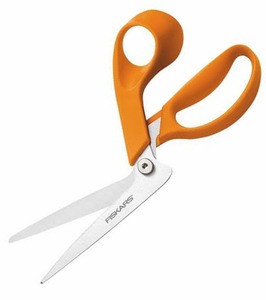 Fiskars F1996 9" Razor Edge Fabric Scissors Shears Bent Trimmers for Tabletop Cutting