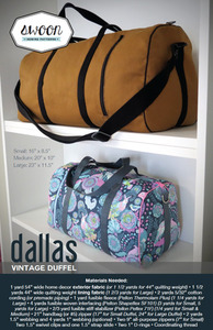 SWN006 Dallas Vintage Duffel Swoon Sewing Patterns