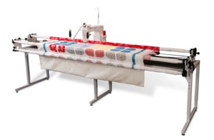 65834: Grace 8-10-12' Continuum Metal Quilting Frame, Adj Height +15x8 Qnique 15R Longarm Quilting Machine, 1800SPM, Stitch Regulation +5' Luminess Light Bar