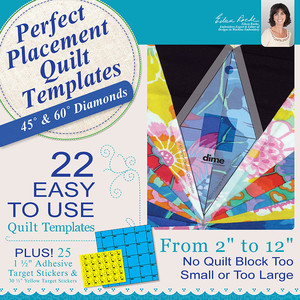 DIME, PPQ0030, Perfect, Placement, Quilt, Templates, 45°, and, 60°, Diamonds