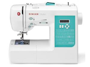 Singer, 7258, 7258.CL, Stylist, Computerized, Sewing, Machine,Factory, Serviced, 100, stitch, auto, needle, threader, top, drop, bobbin, system, 1, step, buttonhole, award, winning