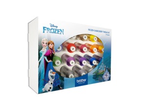 Brother ETPFROZ124, Disney Frozen Embroidery Thread Kit, 24 Spools x 1100 Yards 40wt Poly, for Classic Frozen Characters